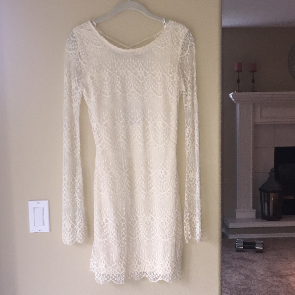 White bohemian dress